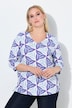 Shirt, grafische print, Classic, V-hals, 3/4-mouwen