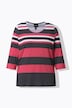 Shirt, Streifen, vorne doppellagig, Rundhals, 3/4Arm