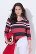 Shirt, Streifen, vorne doppellagig, Rundhals, 3/4Arm
