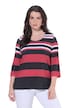 Tričko, pruhy, vpředu dvouvrstvé, kulatý výstřih, 3/4 rukávy