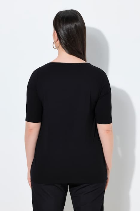 T-paita, paljettikuvio, venepääntie, lyhythihainen