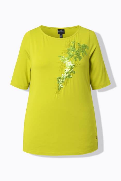 T-paita, paljettikuvio, venepääntie, lyhythihainen