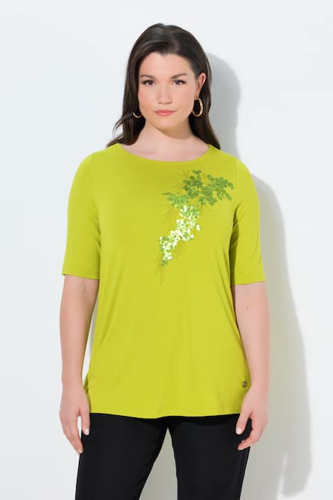 T-paita, paljettikuvio, venepääntie, lyhythihainen