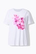 T-shirt, bloemen, A-lijn, ronde hals, halve mouw, Pima Cotton