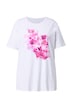 Tričko, květy, A střih, kulatý výstřih, krátké rukávy, Pima bavlna