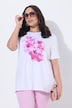 T-shirt, bloemen, A-lijn, ronde hals, halve mouw, Pima Cotton
