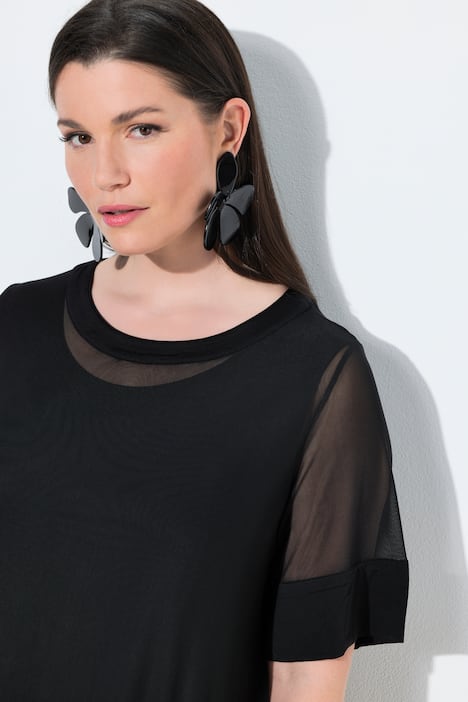 Sheer Layered Mesh Dress