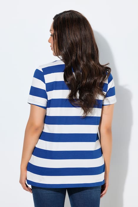 Shirt, Ringel, Classic, Rundhals, Halbarm