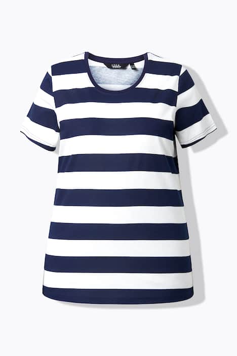 Shirt, Ringel, Classic, Rundhals, Halbarm