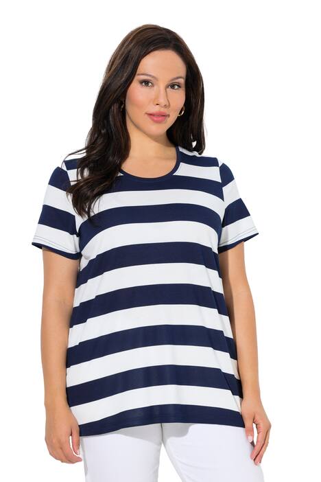 Tričko, pruhy, Classic, kulatý výstřih, krátké rukávy