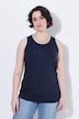 Scalloped Crochet Trim Ribbed Jersey Tank