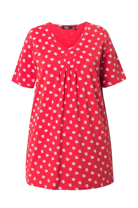 Polokošile, ozdobné záhyby, A střih, V výstřih, polo rukávy