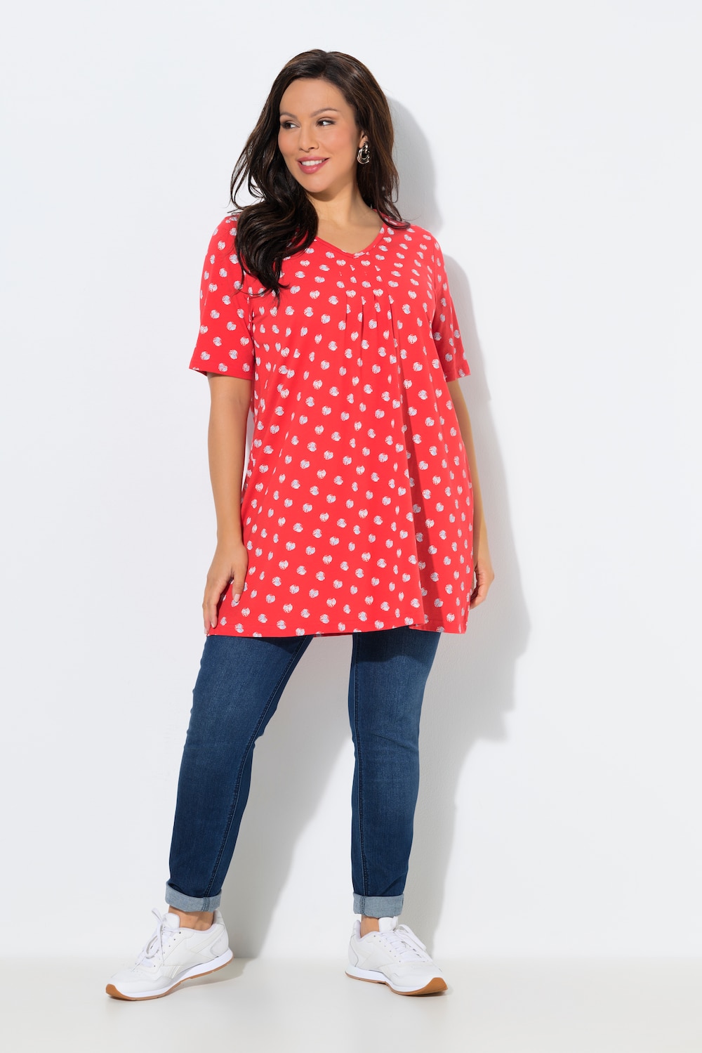 Thumbnail - Große Größen T-Shirt, Damen, rot, Größe: 62/64, Baumwolle, Ulla Popken