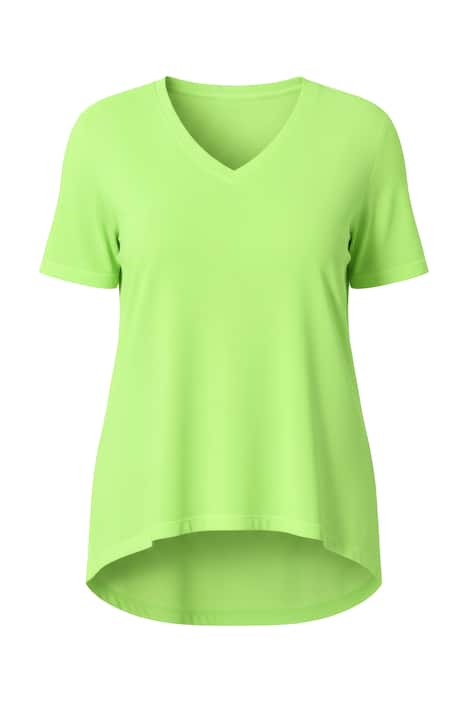 Tričko, A střih, neonová barva, zaoblený lem