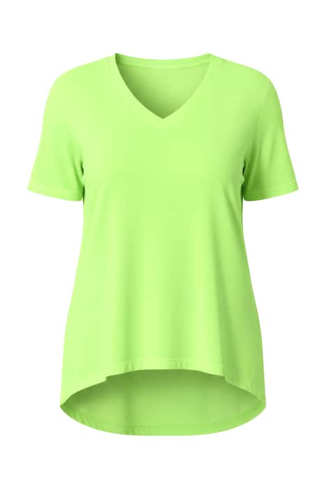 Tričko, A střih, neonová barva, zaoblený lem