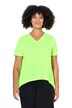 Tričko, A střih, neonová barva, zaoblený lem