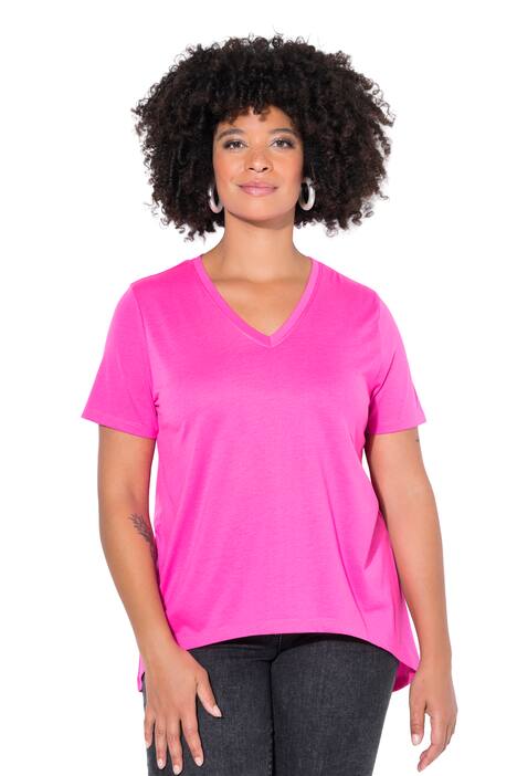 Tričko, A střih, neonová barva, zaoblený lem