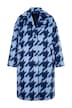Kabát, oversize, vzor kohoutích stop, klopový límec