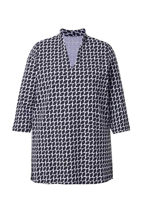 Polokošile, kalichový límec, A střih, 3/4 rukáv, bavlna pima