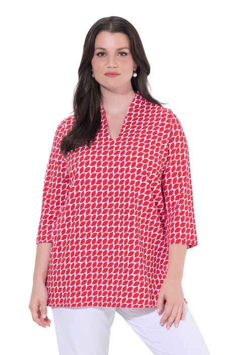 Polokošile, kalichový límec, A střih, 3/4 rukáv, bavlna pima