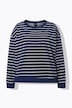 Sweatshirt, strepen, ronde hals, lange mouwen, langer achterpand