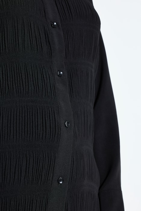 Crincle-Bluse, Struktur, Hemdkragen, Langarm