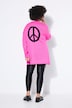 Cardigan coupe Loose Fit ouverte, symbole Peace & Love et manches ballon
