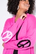 Cardigan coupe Loose Fit ouverte, symbole Peace & Love et manches ballon