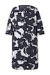 Tunikové šaty, květinový vzor, tunikový výstřih, 3/4 rukáv