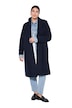 Kabát, lehce tvarující, vlněný vzhled, klopový límec