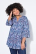 Bluse, A-Linie, Blümchenmuster, 3/4-Ärmel, Volants