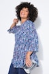 Bluse, A-Linie, Blümchenmuster, 3/4-Ärmel, Volants