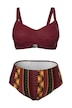 Bikiny, boho vzor, měkké košíčky, nastavitelná ramínka podprsenky, recyklovaný materiál