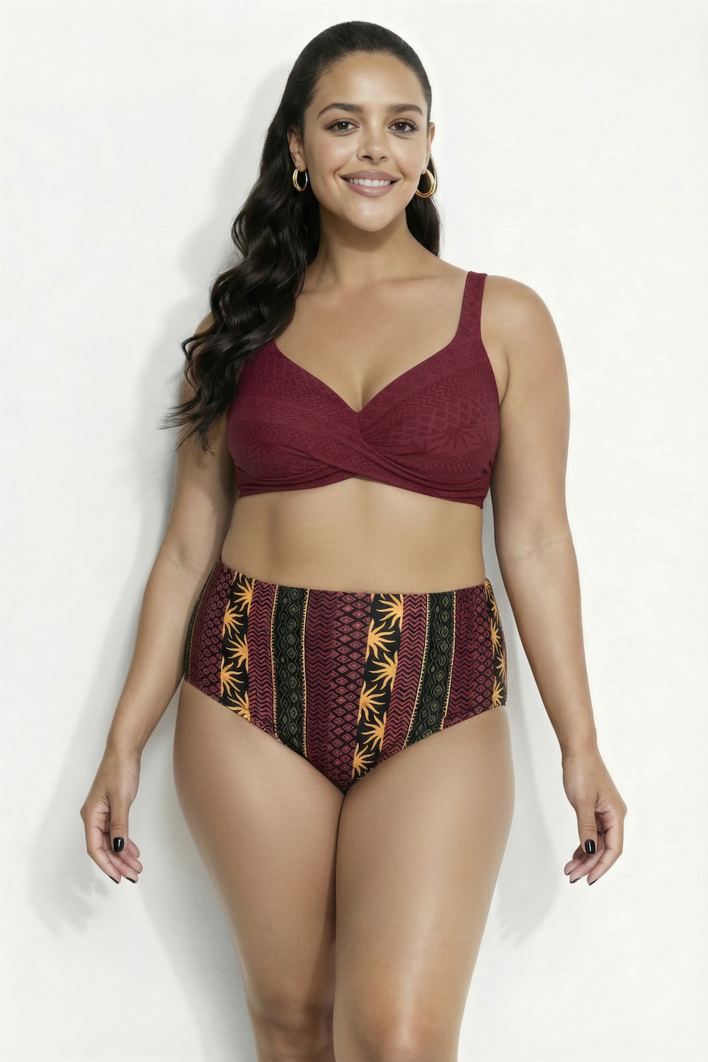 Bikini, Boho-Muster, Softcups, Träger verstellbar, recycelt