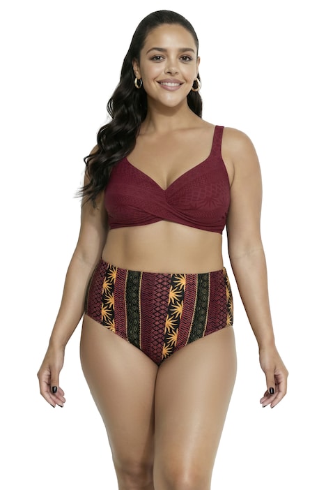 Bikiny, boho vzor, měkké košíčky, nastavitelná ramínka podprsenky, recyklovaný materiál