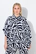 Blouse-poncho oversize, col chemise et manches&nbsp;3/4