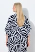 Blouse-poncho oversize, col chemise et manches&nbsp;3/4