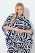 Blouse-poncho oversize, col chemise et manches&nbsp;3/4