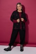 Hemdbluse, oversized, Musselin, Stick-Schleifen