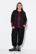 Hemdbluse, oversized, Musselin, Stick-Schleifen