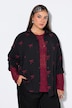 Hemdbluse, oversized, Musselin, Stick-Schleifen
