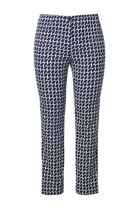 Kalhoty, grafický design, úzké nohavice, elastický pas