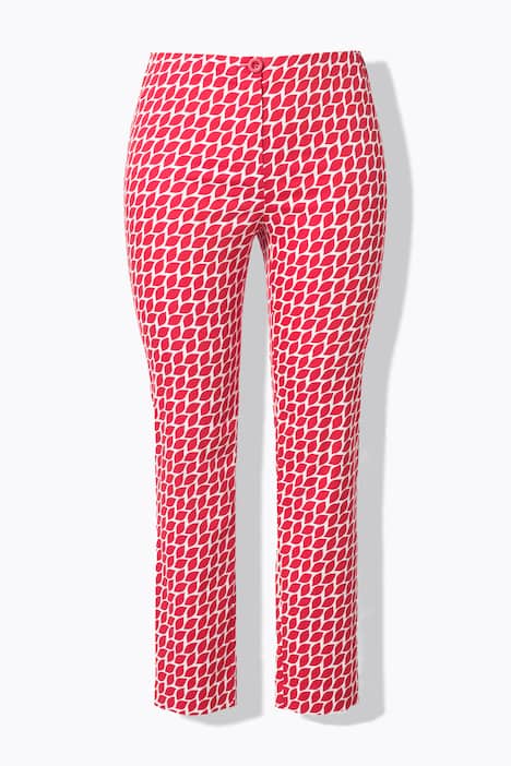 Broek, grafisch design, smalle pijpen, elastische tailleband