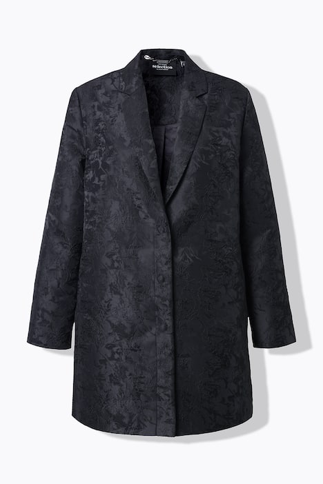 Jacquard-Jacke, A-Linie, Reverskragen, Langarm