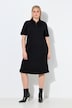 Polo Collar Modal Blend Sweatshirt Dress