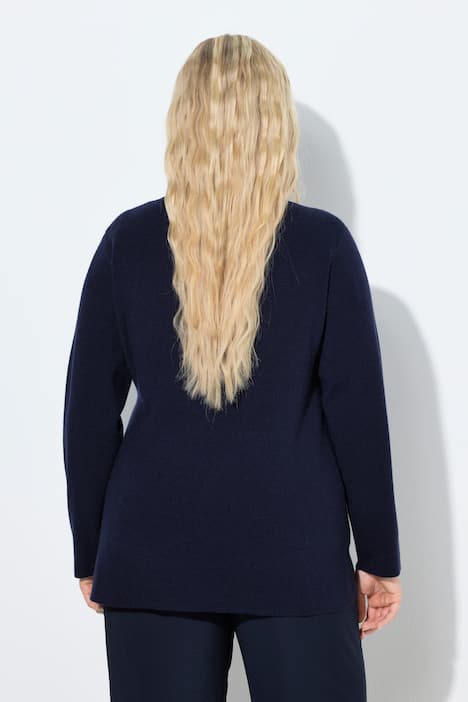 Strickjacke, Bindeband-Verschluss, V-Ausschnitt, Langarm