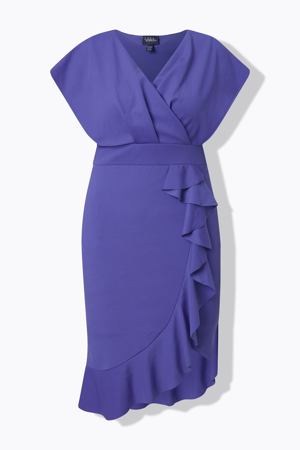 Stora storlekar Bodycon-jerseyklänning, Dam, lila, storlek: 60, Polyester, Ulla Popken
