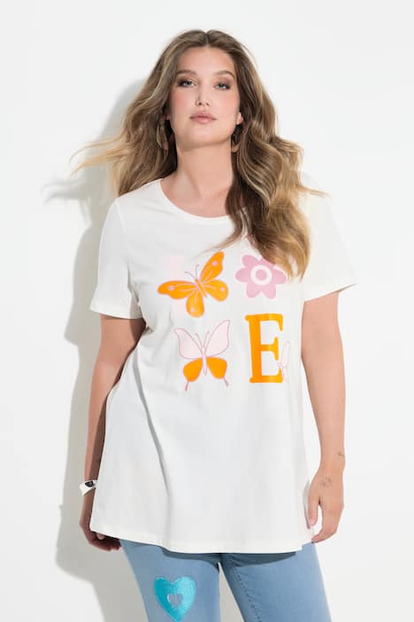 T-shirt dal taglio svasato con LOVE