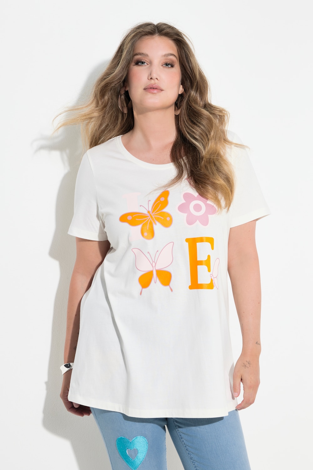 T-shirt, A-lijn, LOVE-motief