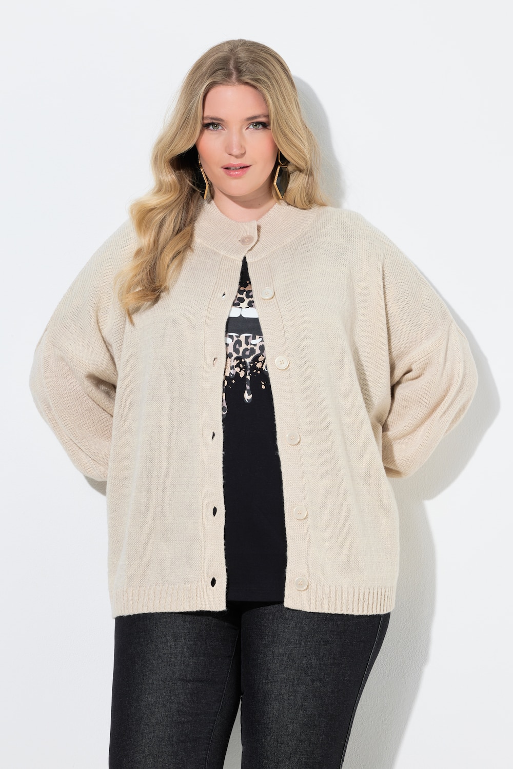 Strickjacke, oversized, LOVE Rückendruck